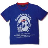 クリックポスト送料無料/ POINT CHARY アメカジ Tシャツ メンズ 半袖 レディー 柄 ダメージ加工 / bia395