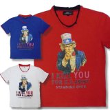 クリックポスト送料無料/ POINT CHARY アメカジ Tシャツ メンズ 半袖 I KILL YOU 柄 ダメージ加工 / bia396
