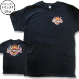 (ホットレザーズ) HOT LEATHERS イベントT メンズ ファッション 半袖 Tシャツ ファイア　フラッグ柄 大きいサイズ/rfa072