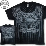 (ホットレザーズ) HOT LEATHERS イベントT メンズ ファッション 半袖 Tシャツ フルプリント イーグル柄 /rfa048