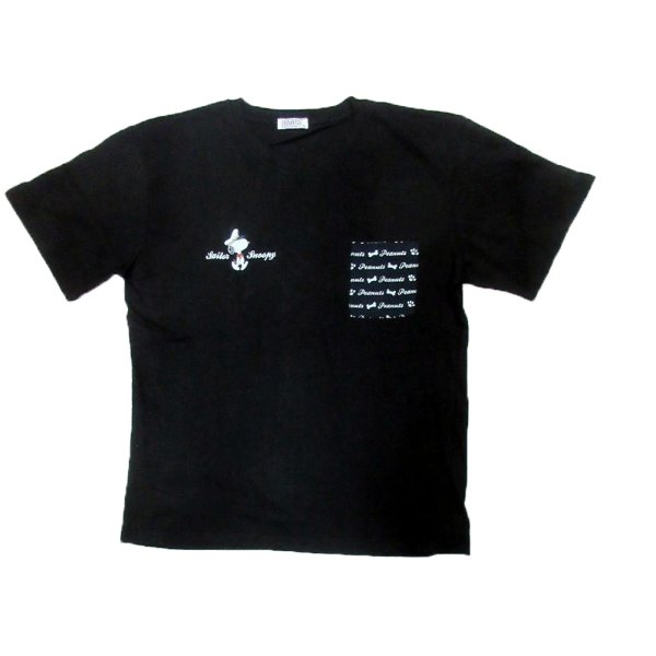 画像2: スヌーピー 3L 4L 大きいサイズ メンズ Tシャツ 半袖 薄手 総柄 プリント 胸ポケット付き 船長 柄 / bia416