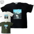 スヌーピー 3L 大きいサイズ メンズ Tシャツ 半袖 薄手 ピクチャー 風景画 柄 / bia410