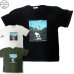 画像1: スヌーピー 3L 大きいサイズ メンズ Tシャツ 半袖 薄手 ピクチャー 風景画 柄 / bia410 (1)