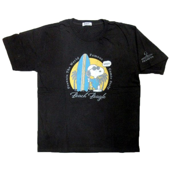 画像2: スヌーピー 3L 4L 大きいサイズ メンズ Tシャツ 半袖 薄手 ひび割れ プリント サーフ 柄 / bia413