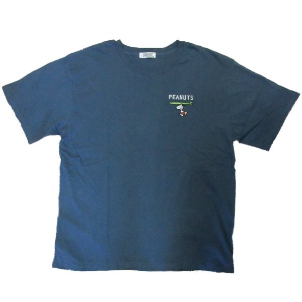 画像2: スヌーピー 3L 4L 大きいサイズ メンズ Tシャツ 半袖 薄手 海はどこだ〜 柄 刺繍 サーフィン / bia424