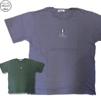 スヌーピー 3L 大きいサイズ メンズ Tシャツ 半袖 薄手 フム 困ったな 柄 刺繍 / bia427