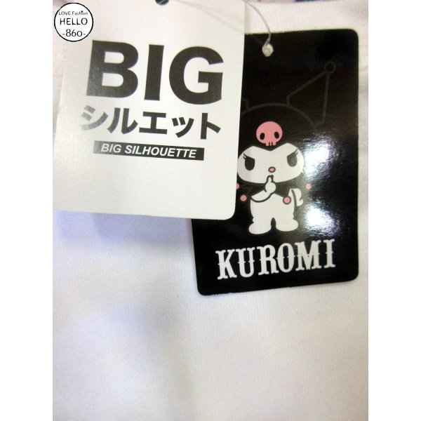 画像8: サンリオ マイメロ アメカジ メンズ 半袖 パーカー クロミちゃん 柄 プリント リボン紐 少しゆったりサイズ/ bia423
