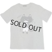 クリックポスト送料無料/ 在庫処分セール CATTY ネコ Tシャツ 半袖 メンズ 猫 シング 柄 薄手 / bia069