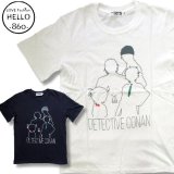 クリックポスト送料無料/ 名探偵コナン アニメ キャラ 影絵 プリント 柄 半袖 Tシャツ アメカジ 薄手 メンズ / bia136