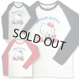 クリックポスト送料無料/ サンリオ ハロー キティ メンズ 長袖 Tシャツ ん〜 柄 ロンT ラグラン アメカジ 薄手 / bia147