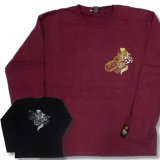 クリックポスト送料無料/ メンズ 長袖 和風 和柄 鯉 柄 刺繍 ロンT ロング Tシャツ 是空 / bia155