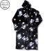 画像1: サンリオ クロミちゃん ふわもこ 着る毛布 総柄 長袖 フード付き メンズ 黒 / bia189 (1)