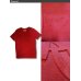 画像2: クリックポスト送料無料/在庫処分セール アウトレット 再無  メンズ 半袖 Tシャツ 3D 押し出し TRエンボスプリント 英字 柄 ロング丈 薄手 杢赤 再入荷x2 / bia204 (2)