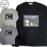 クリックポスト送料無料/ スヌーピー メンズ 長袖 ロンT 写真風 プリント キャンプ 柄 アメカジ 薄手 / bia333