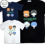 クリックポスト送料無料/ エヴァンゲリオン サンリオ コラボ T キャラ 柄 半袖 Tシャツ アメカジ 薄手 メンズ / bia365