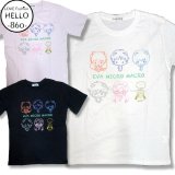 クリックポスト送料無料/ エヴァンゲリオン サンリオ コラボ T ミニキャラ 柄 半袖 Tシャツ アメカジ 薄手 メンズ / bia367