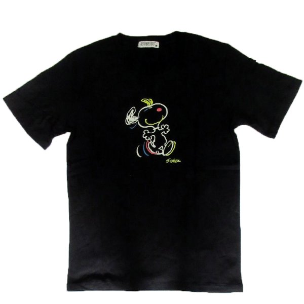 画像2: スヌーピー 半袖 Tシャツ メンズ 天竺 ハッピー あふれる喜び  柄キャラ 薄手 アメカジ /bia428