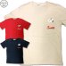 画像1: スヌーピー 半袖 Tシャツ メンズ 天竺 胸ポケット付き 実はベロ出し 柄 サガラ刺繍 チェーン刺繍 キャラ 薄手 アメカジ /bia437 (1)