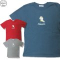 スヌーピー 半袖 Tシャツ メンズ 天竺 発泡プリント ラブラブ友愛 チャーリーブラウン 柄 キャラ 薄手 アメカジ /bia443