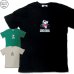 画像1: スヌーピー 半袖 Tシャツ メンズ 天竺 発泡プリント イケてる 自転車乗り 決めポーズ 柄 キャラ 薄手 アメカジ /bia444 (1)