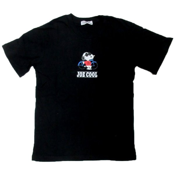 画像2: スヌーピー 半袖 Tシャツ メンズ 天竺 発泡プリント イケてる 自転車乗り 決めポーズ 柄 キャラ 薄手 アメカジ /bia444
