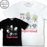 クリックポスト送料無料/ サンリオ ショウバイロック シンガンクリムゾンズ 柄 半袖 Tシャツ アメカジ 薄手 メンズ / bia515