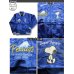 画像6: スヌーピー メンズ 綿抜き スカジャン 刺繍 富士山 ウッドストック 柄 サテン アメカジ / bia552