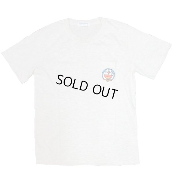 画像1: クリックポスト送料無料/ ドラえもん メンズ 半袖 Tシャツ 胸ポケット付き ワッペン 柄 薄手 アニメ キャラ アメカジ / bia635