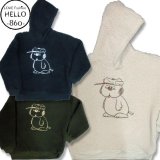 スヌーピー メンズ パーカー 表ボア 暖か 長袖 キャラ オラフ 刺繍 柄 / bia668