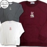 PEANUTS (ピーナッツ) スヌーピー アメカジ トレーナー メンズ 長袖 裏起毛 刺繍 文字 ワッペン うにょー 柄 /bia681
