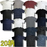クリックポスト送料無料/ 3L 4L 大きいサイズ メンズ 半袖 Tシャツ 無地 ボーダー アメカジ 柄 / bia912