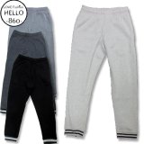 ZEKY ルームウェア メンズ 裏起毛 無地 ラインリブ スウェット ロング パンツ ボトム / bib025
