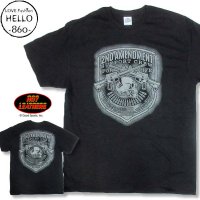 ホットレザーズ メンズ 服 半袖 Tシャツ シールド スカル マシンガン 柄 バイカーファッション 大きいサイズ 黒 クリックポスト送料無料 即納 /rfa090