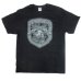 画像2: ホットレザーズ メンズ 服 半袖 Tシャツ シールド スカル マシンガン 柄 バイカーファッション 大きいサイズ 黒 クリックポスト送料無料 即納 /rfa090 (2)