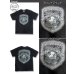 画像3: ホットレザーズ メンズ 服 半袖 Tシャツ シールド スカル マシンガン 柄 バイカーファッション 大きいサイズ 黒 クリックポスト送料無料 即納 /rfa090 (3)