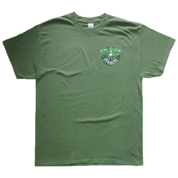 画像2: ホットレザーズ イベントT スタージス メンズ 半袖 Tシャツ スカルバイカーズ 柄 服 緑 紺 クリックポスト送料無料 即納 /rfa127
