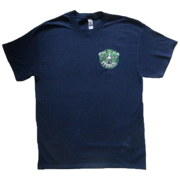 画像4: ホットレザーズ イベントT スタージス メンズ 半袖 Tシャツ スカルバイカーズ 柄 服 緑 紺 クリックポスト送料無料 即納 /rfa127