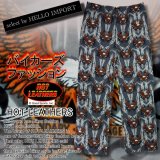 即納 メンズ ボトム ルームパンツ 大きいサイズ 鷹 総柄 バイカーファッション / rfb053