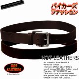 (ホットレザーズ) HOT LEATHERS ベルト メンズ 無地 革 刻印入り シンプル rfh011