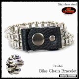 (ホットレザーズ) HOT LEATHERS アクセサリー バイク チェーン ブレスレット 2連 アメリカ USA / rfo198