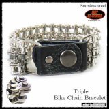 (ホットレザーズ) HOT LEATHERS アクセサリー バイクチェーンブレスレット 3連 アメリカ USA rfo199
