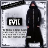 (ネセサリーイヴィル) NECESSARY EVIL 超 ロングコート ゴシック ファッション メンズ 服 ウール混 ゴス 黒 送料無料 /rfa011
