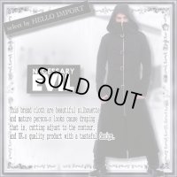 (ネセサリーイヴィル) NECESSARY EVIL 超 ロングコート ゴシック ファッション メンズ 服 ウール混 ゴス 黒 送料無料 /rfa011
