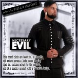 (ネセサリーイヴィル) NECESSARY EVIL ドレスシャツ ゴシック メンズ 服 黒 超スナップボタン 長袖 送料無料 /rfa033