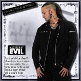 (ネセサリーイヴィル) NECESSARY EVIL モード系 ゴシック 服 ピラミッドスタッズ飾り ラウンドフェイクチャック ジャケット 黒 rfa109