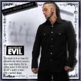 (ネセサリーイヴィル) NECESSARY EVIL ゴシック 服 スチームパンク 長袖 シャツ エポレット メンズ 黒 rfa111