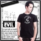 (ネセサリーイヴィル) NECESSARY EVIL ゴシック ブランド オリジナル ロゴ Tシャツ メンズ 半袖 黒 rfa234