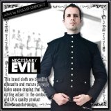 (ネセサリーイヴィル) NECESSARY EVIL ゴシック 服 紳士の ブラック ベスト メンズ 黒 rfa235