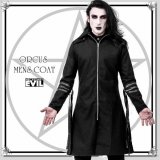 NECESSARY EVIL ゴシック ビジュアル系 黒紐垂れ下がるロングコート