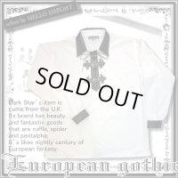 (ダークスター) DARK STAR UK ゴシック 服 メンズ ボンテージ　絞りロープ ロンT シャツ 長袖 白 rfa019